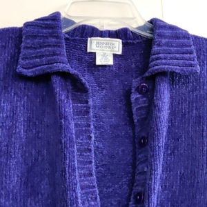 Soft acrylic knit sweater purple medium